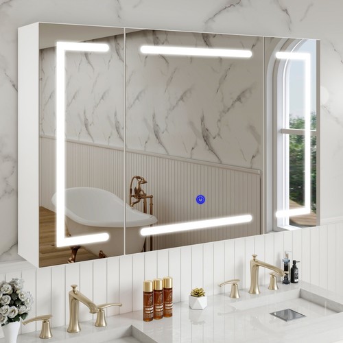 Led bathroom mirror - mirror, cabinet