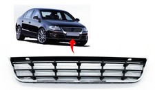Front Bumper Lower Grille with Chrome Trim For VW Passat B6 2005-10 3C0853671C