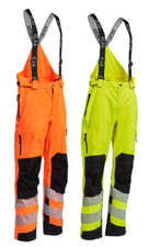 Elka Waterproof Hi Vis Work Trousers Xtreme Stretch Winter Combi Brace Pants