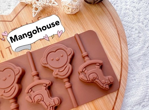 Silicone monkey horse lollipop - silicone,