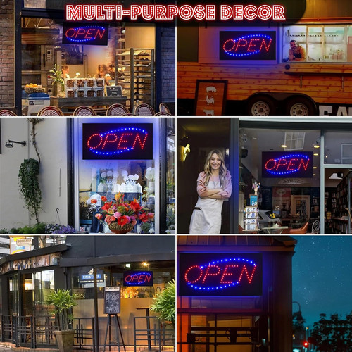 Led open shop neon sign - open,