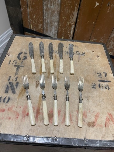 Vintage silver plated bone - &,