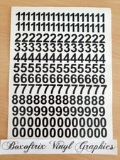 13mm Self Adhesive Sticky Vinyl Stickers Numbers 0-9  - Choice 25 Colours