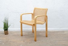VINTAGE CANE AND BEECH ARMCHAIR OLIVO PIETRO MADE IN ITALY 1980S DELIVERY OPT
