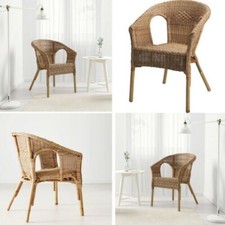 Ikea AGEN - Chair Rattan Bamboo Handwoven Armchai Stackable Unique & Lightweight