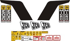JCB 8008 Micro Digger Decal Set 