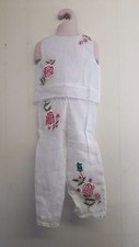 Gorgeous White Top & Trousers Set from Feu Follet - Age 2-3 or 7-8Yrs - BNWT!