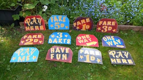 Fairground funfair signs - fairground,