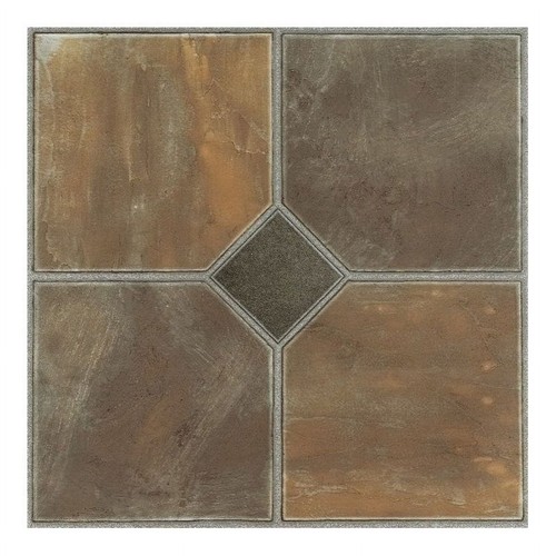 Rustic slate vinyl tiles peel - slate,