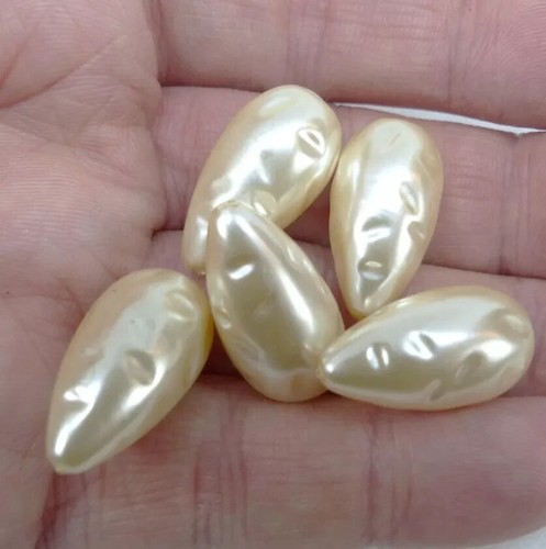 Faux pearl beads baroque - pearl, beads,