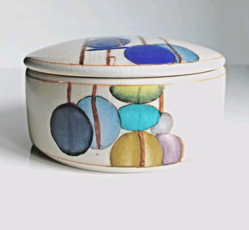 Decorative box stoneware round - box,