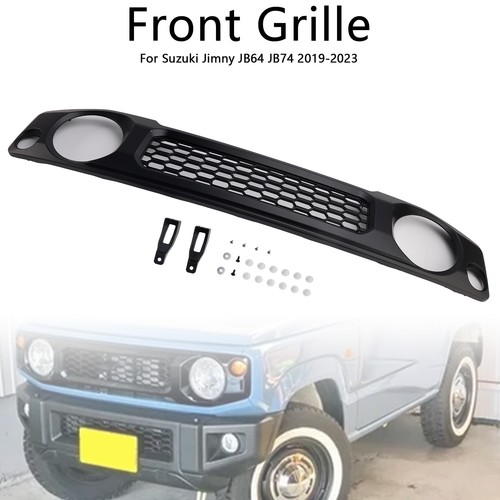 Black honeycomb front - black, bumper