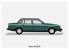 POSTER - VOLVO 760 - (A4 A3 A2 sizes) Art Print Car 700 740 GLE