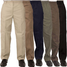 Mens Rugby Trousers Casual Work Pants Smart Elasticated Waist All UK Sizes 30-58