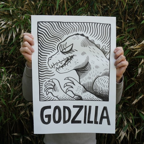 Godzilla original 42cm - a2, x