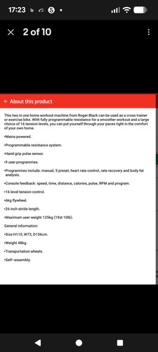 Roger black fitness bike - roger,