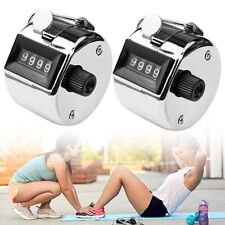 2x Mechanical Tally Counter Hand Held 4 Digit Counting Clicker