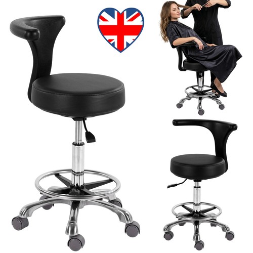 Adjustable salon stool back - adjustable, w/back