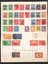 USA,   page from old album, used. (4844).