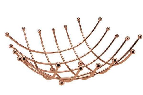 Copper fruit basket bowl - basket,