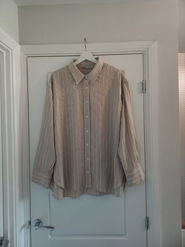 Zara beige cream striped - cream,