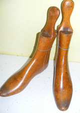 Antique wooden boot - , trees