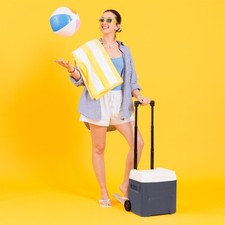 IGLOO COOL BOX LAGUNA 16QT 15L CARBON ROLLER WHEELED COOLER ICE FESTIVAL PICNIC