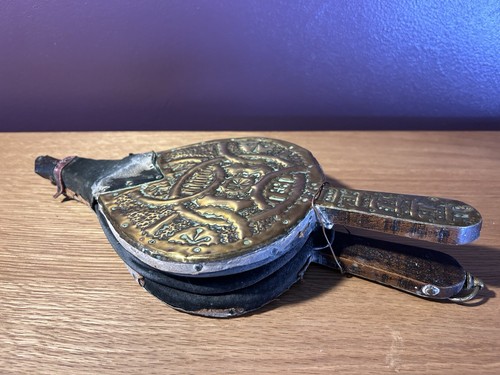 Antique repousse brass and - antique,
