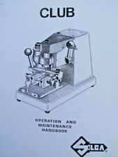Silca CLUB Key Cutting Machine Manual - PDF or Printed Copy