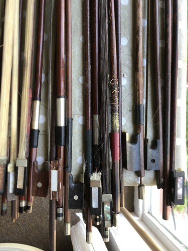 Old violin bows for repair - violin,