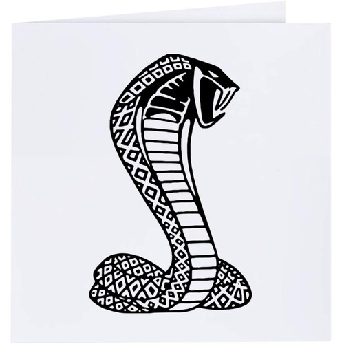 Threatening cobra greeting - 'threatening, cobra'