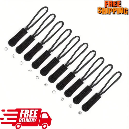 10pc zipper pulls - 10pc, detachable