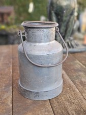Vintage Small Steel Milk / Cream Churn With Swing Handle & Lid