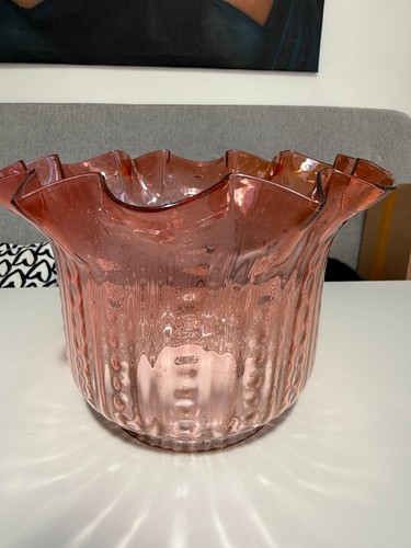 Antique peach salmon pink - salmon, wavy