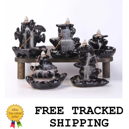 Ceramic incense waterfall - ceramic,