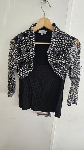 Per una black lace bolero - una,