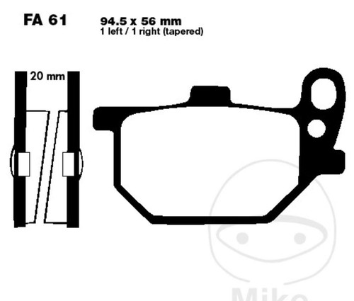 Ebc brake pads fa061v - brake, fits