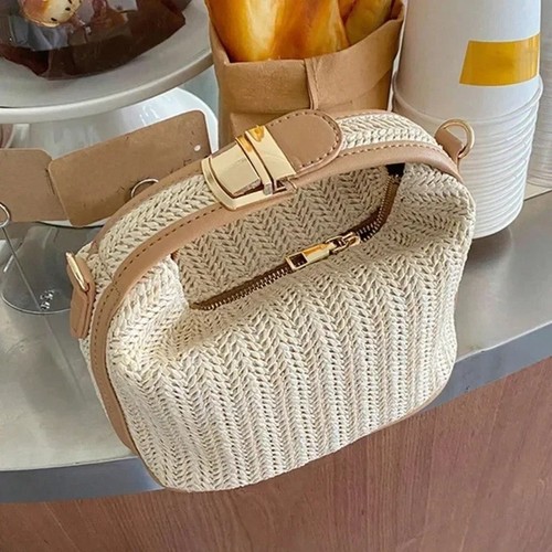 Women boho straw crossbody - boho,