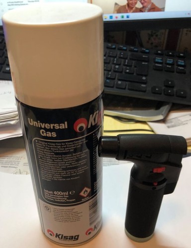 Blow torch with gas - blow,