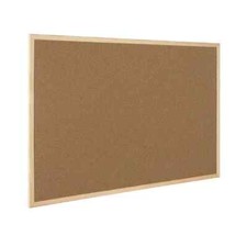 Q-Connect Large Office Lightweight Wooden Cork Noticeboard 600x900mm KF03567