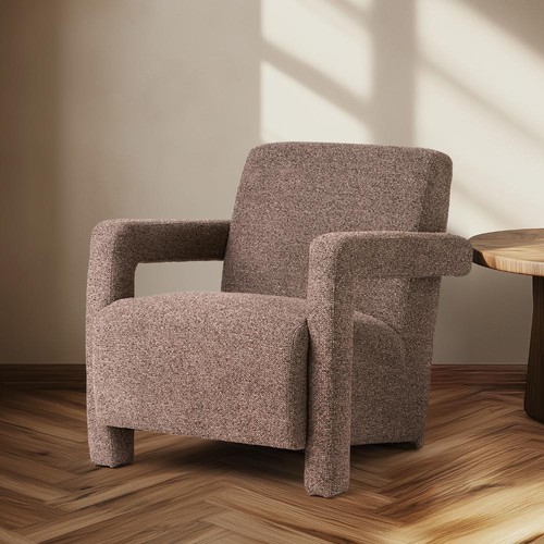 Taupe fabric armchair kansas - taupe,