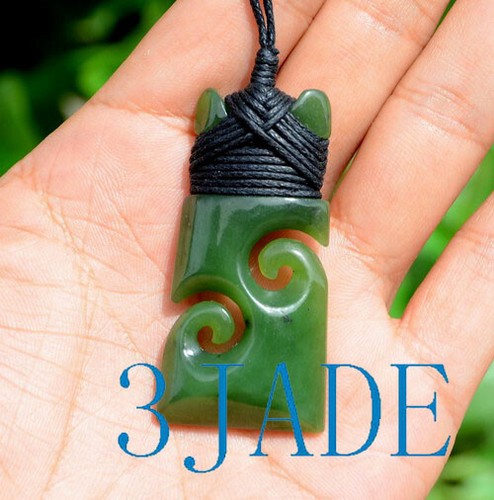 Green nephrite jade double - jade,