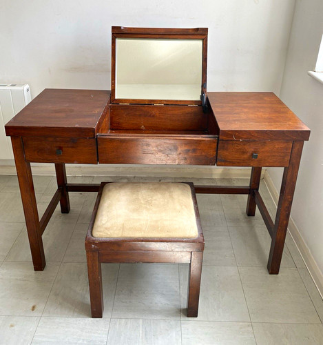 Wood dressing table vanity - table,