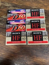 Lot of 6 VTG NOS Sony HF 60 &