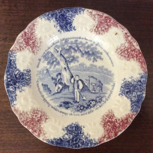 Antique spongeware spatterware - spongeware,