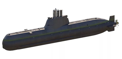 100 type 214 submarine 3d - type,