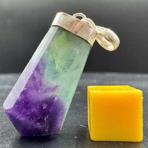 Fluorite pencil pendant - fluorite,