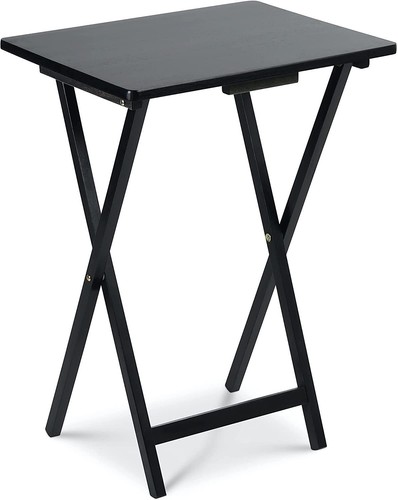 Folding snack table black - folding,