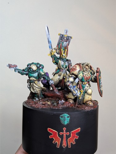 Dark angels diorama painted - angels,
