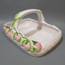 Ceramic Strawberry Basket Italian Porcelain